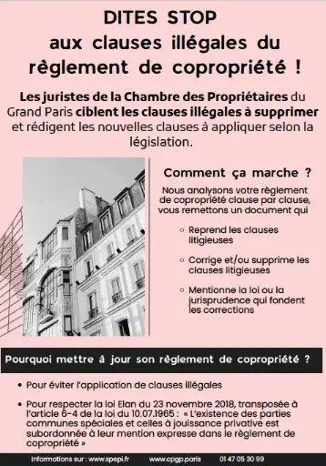 [MJRC] Mise à jour juridique du règlement de copropriété